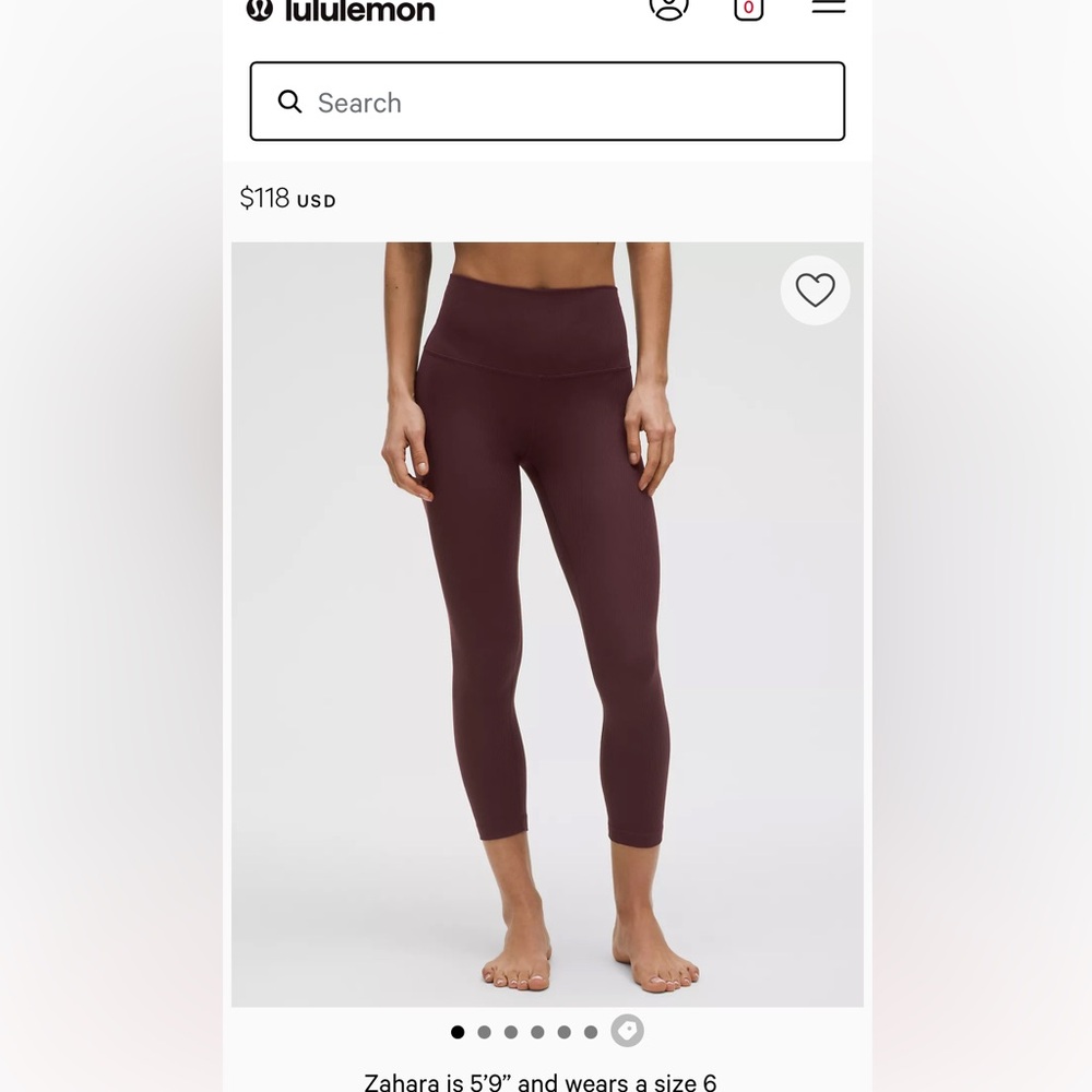 LULULEMON Align crop 23
Size 6
Goodnight plum
Excellent condition!